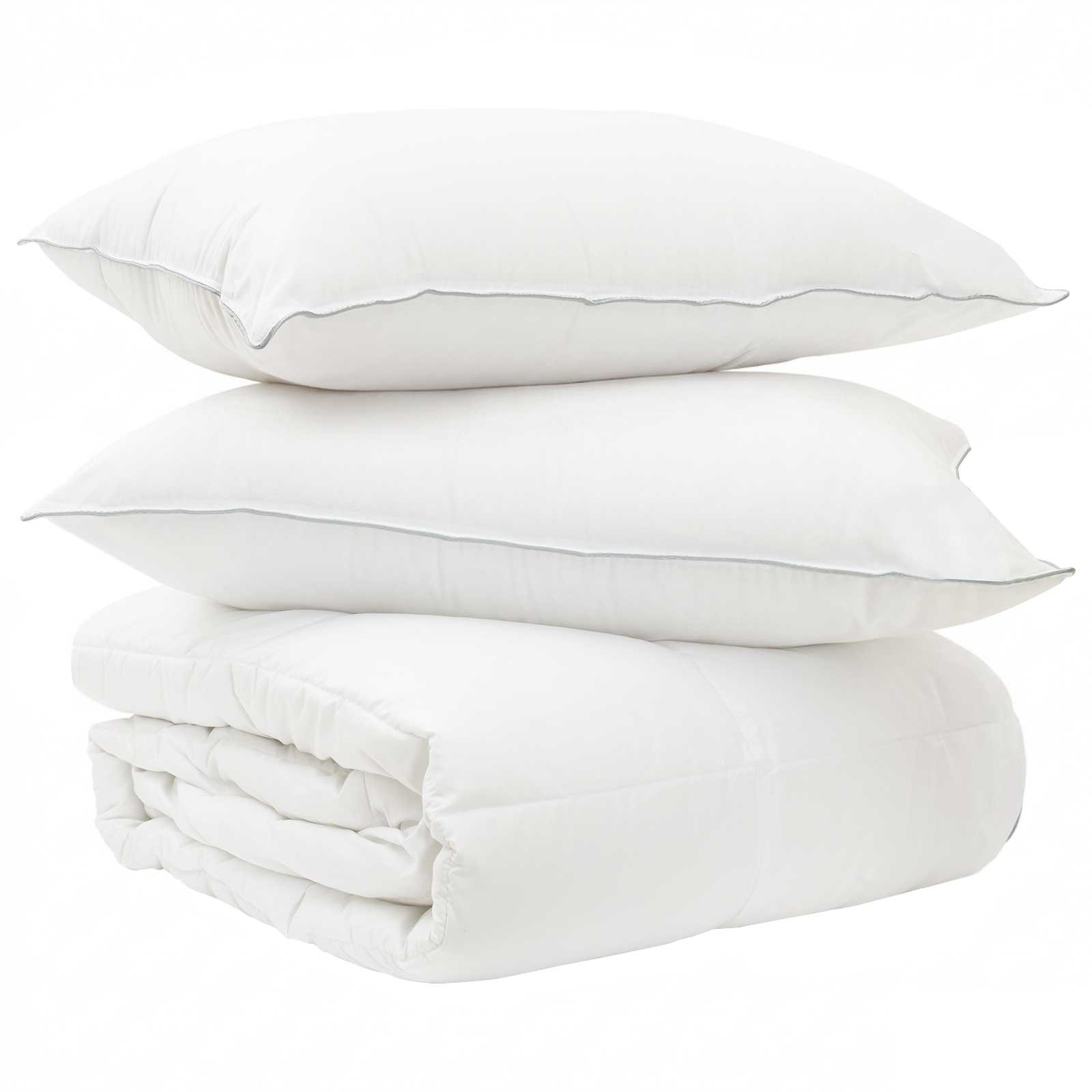 vidaXL Bettwäsche-Set mit Kissen 2 pcs Weiß Bambusfaser