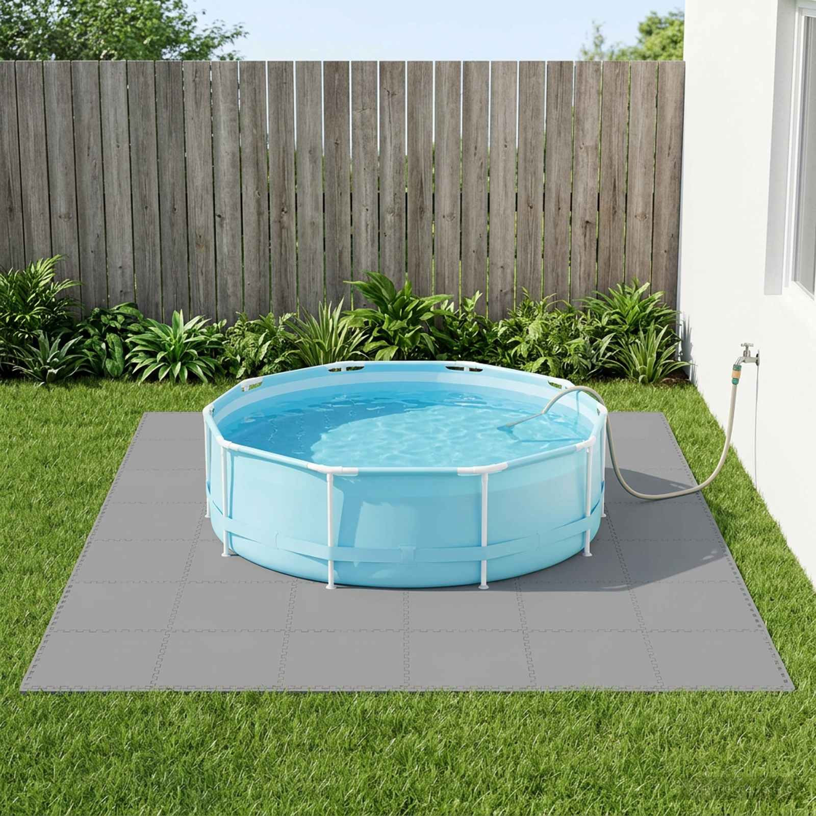 vidaXL Pool Bodenschutzmatte 24 pcs Grau 8,64 m² EVA-Schaum