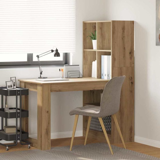 vidaXL Schreibtisch Artisan-Eiche Holzwerkstoff 122 x 67 x 145 cm