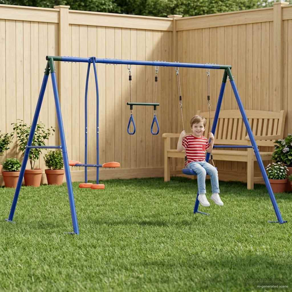 vidaXL Outdoor Schaukelset Mehrfarbig 263 x 185 x 185 cm Stahl und PE
