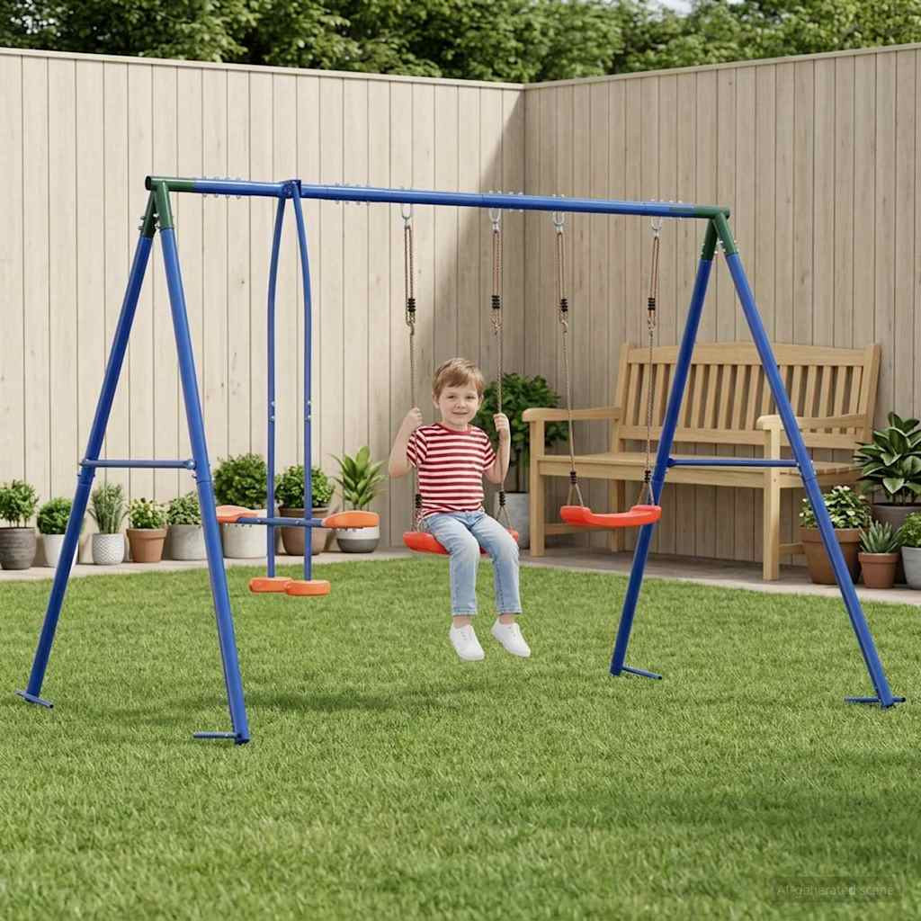 vidaXL Outdoor Schaukelset Mehrfarbig 263 x 185 x 185 cm Stahl und PE