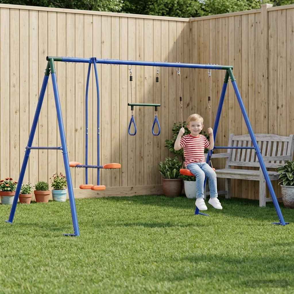 vidaXL Outdoor Schaukelset Mehrfarbig 263 x 185 x 185 cm Stahl und PE