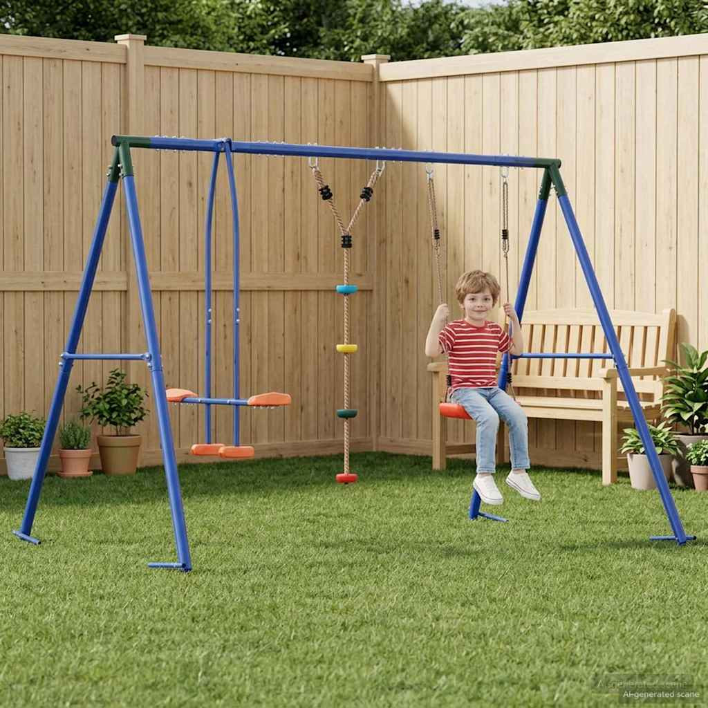 vidaXL Outdoor Schaukelset Mehrfarbig 263 x 185 x 185 cm Stahl und PE