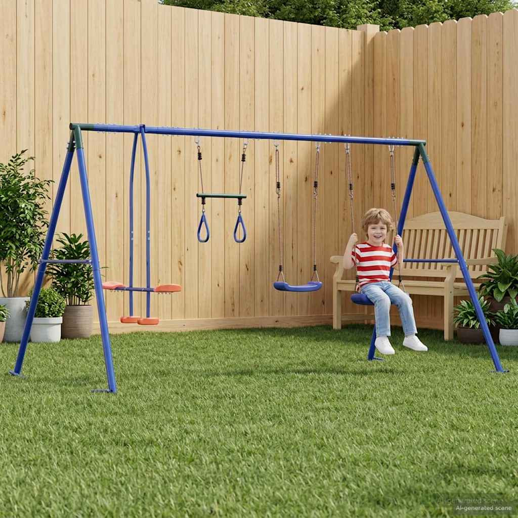vidaXL Outdoor Schaukelset Mehrfarbig 330 x 185 x 185 cm Stahl und PE
