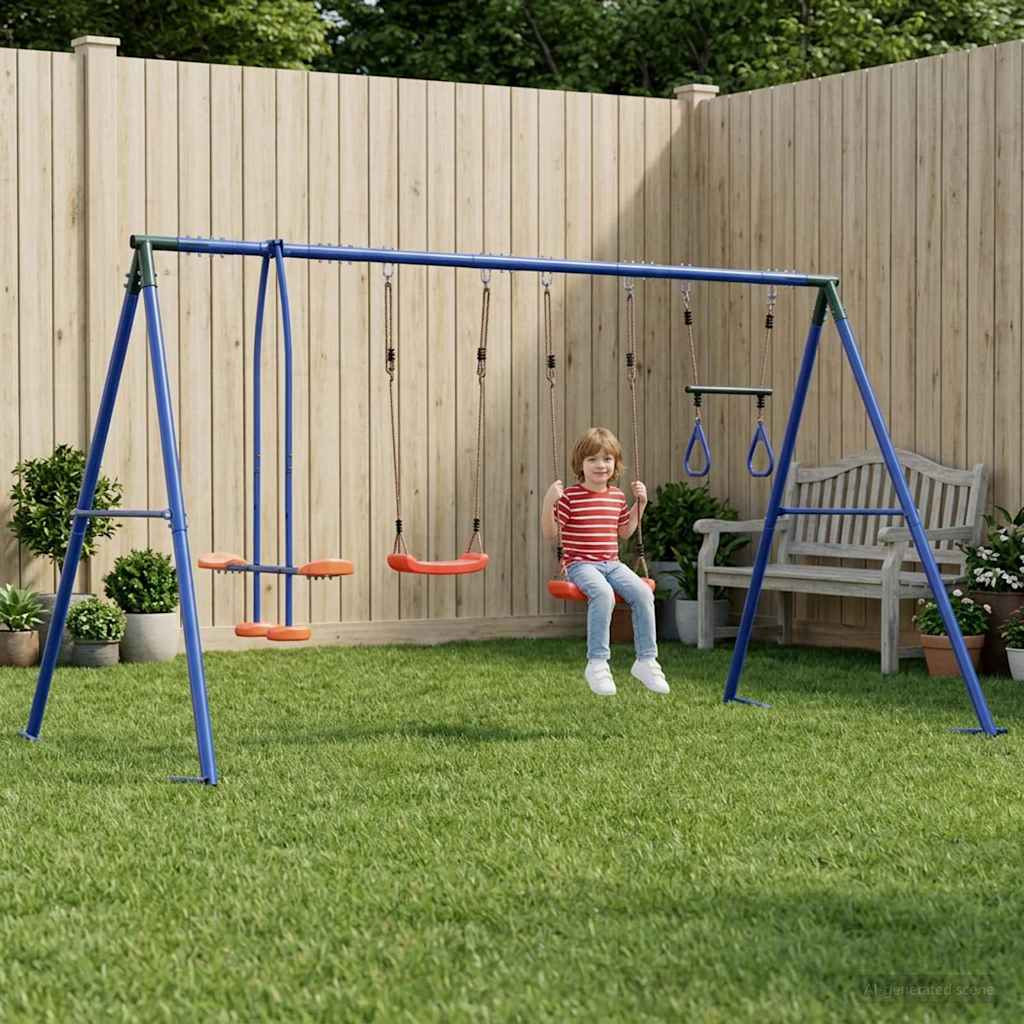 vidaXL Outdoor Schaukelset Mehrfarbig 330 x 185 x 185 cm Stahl und PE