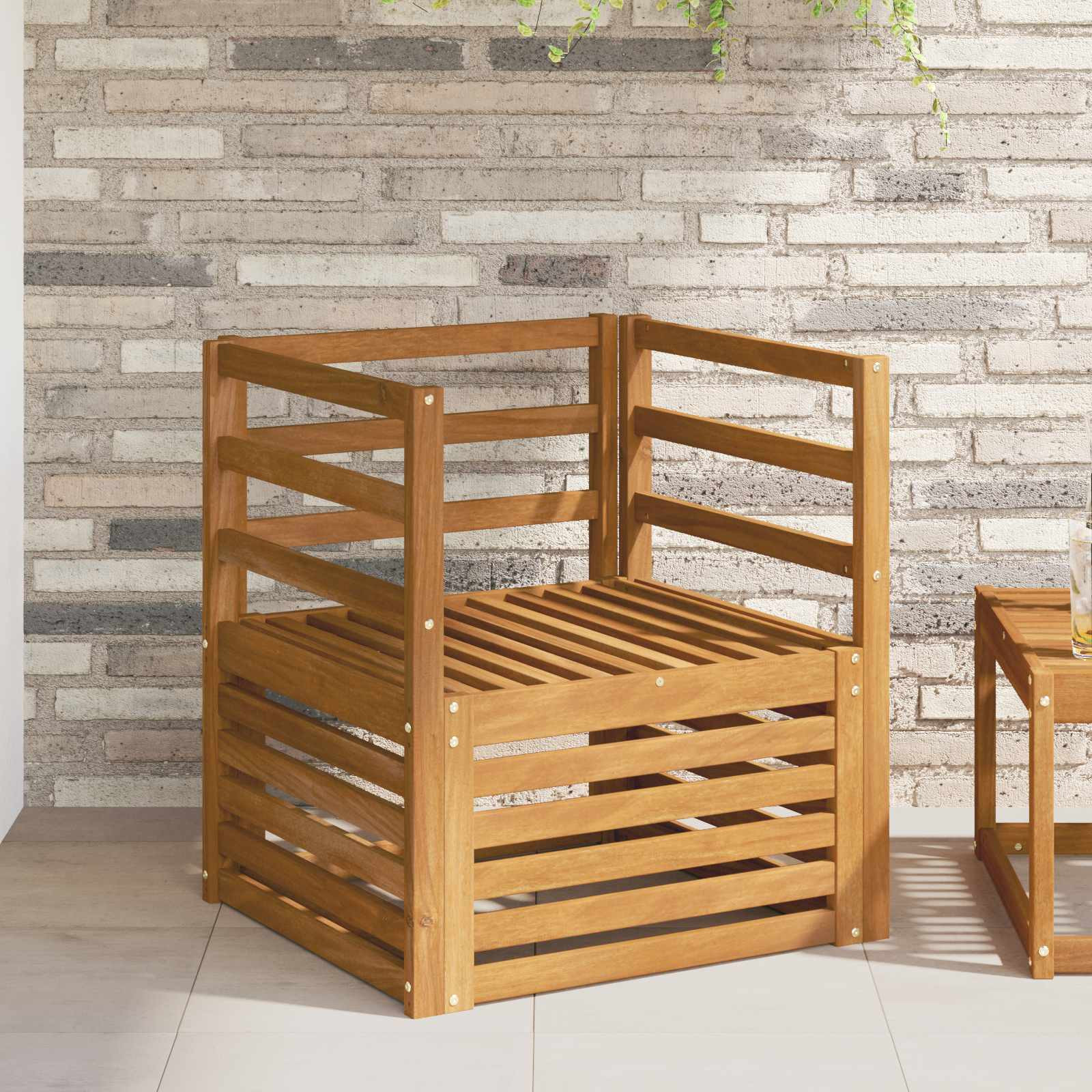 vidaXL Outdoor-Sofa Massivholz Akazie Natur