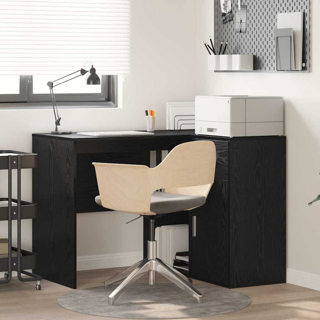vidaXL Eck-Schreibtisch Schwarz Eichen-Optik 102 x 88 x 75 cm