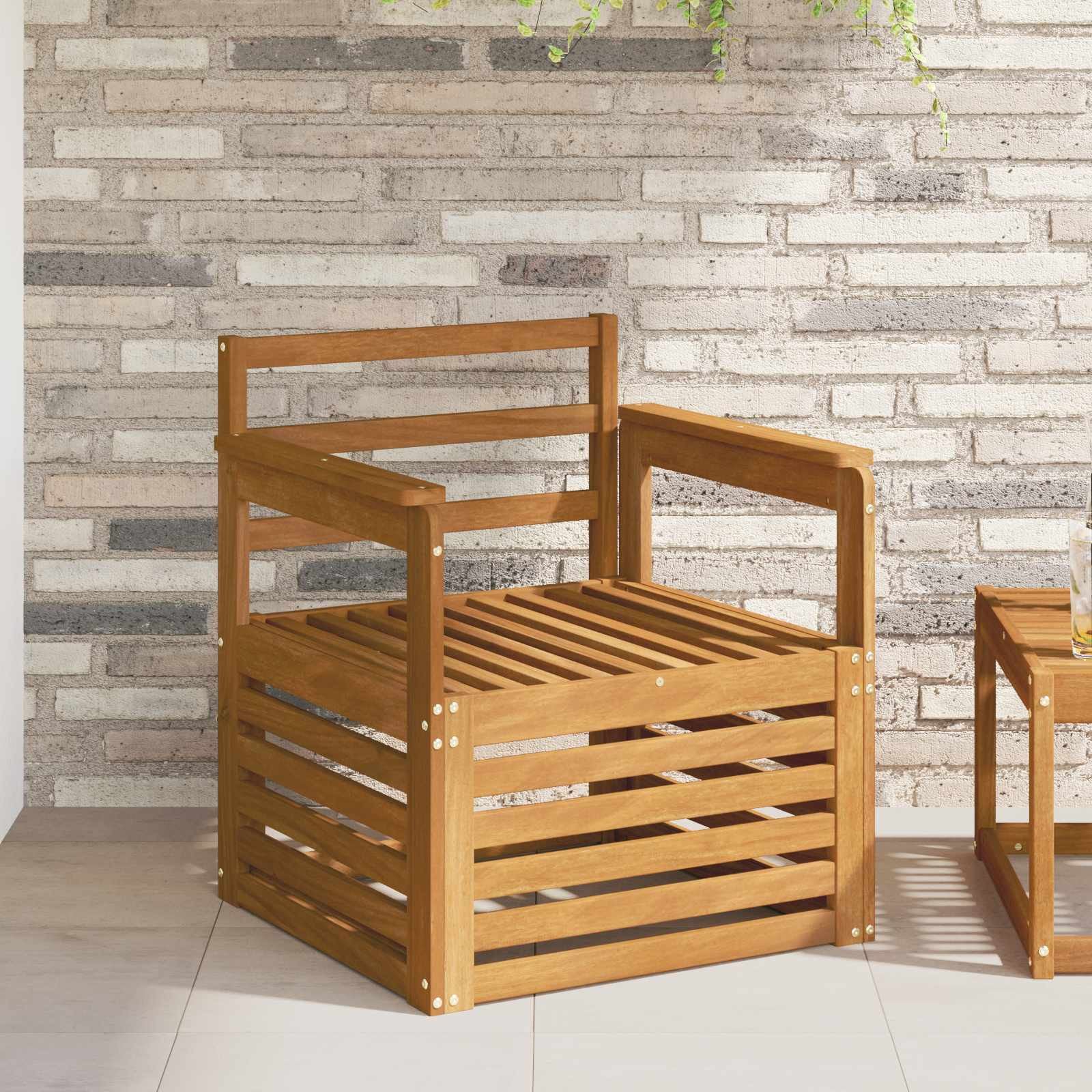 vidaXL Outdoor-Sofa Massivholz Akazie Natur