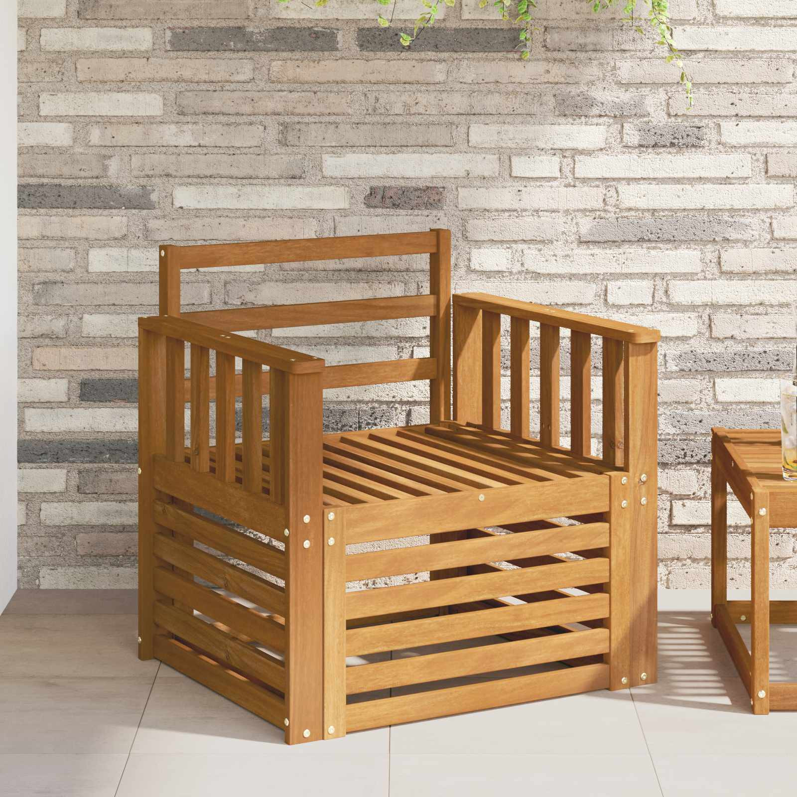 vidaXL Outdoor-Sofa Massivholz Akazie Natur