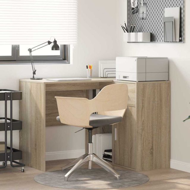 vidaXL Eck-Schreibtisch mit Schubladen Sonoma-Eiche 102 x 88 x 75 cm