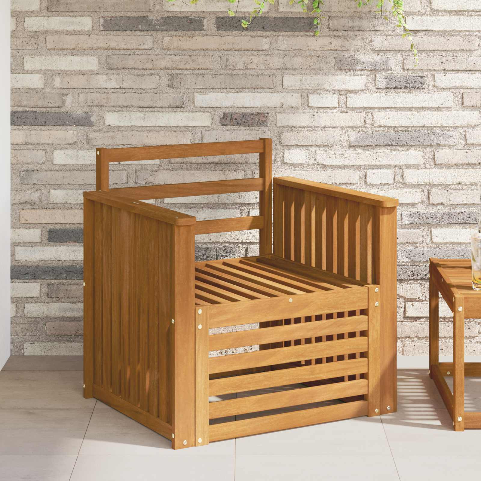 vidaXL Outdoor-Sofa Massivholz Akazie Natur