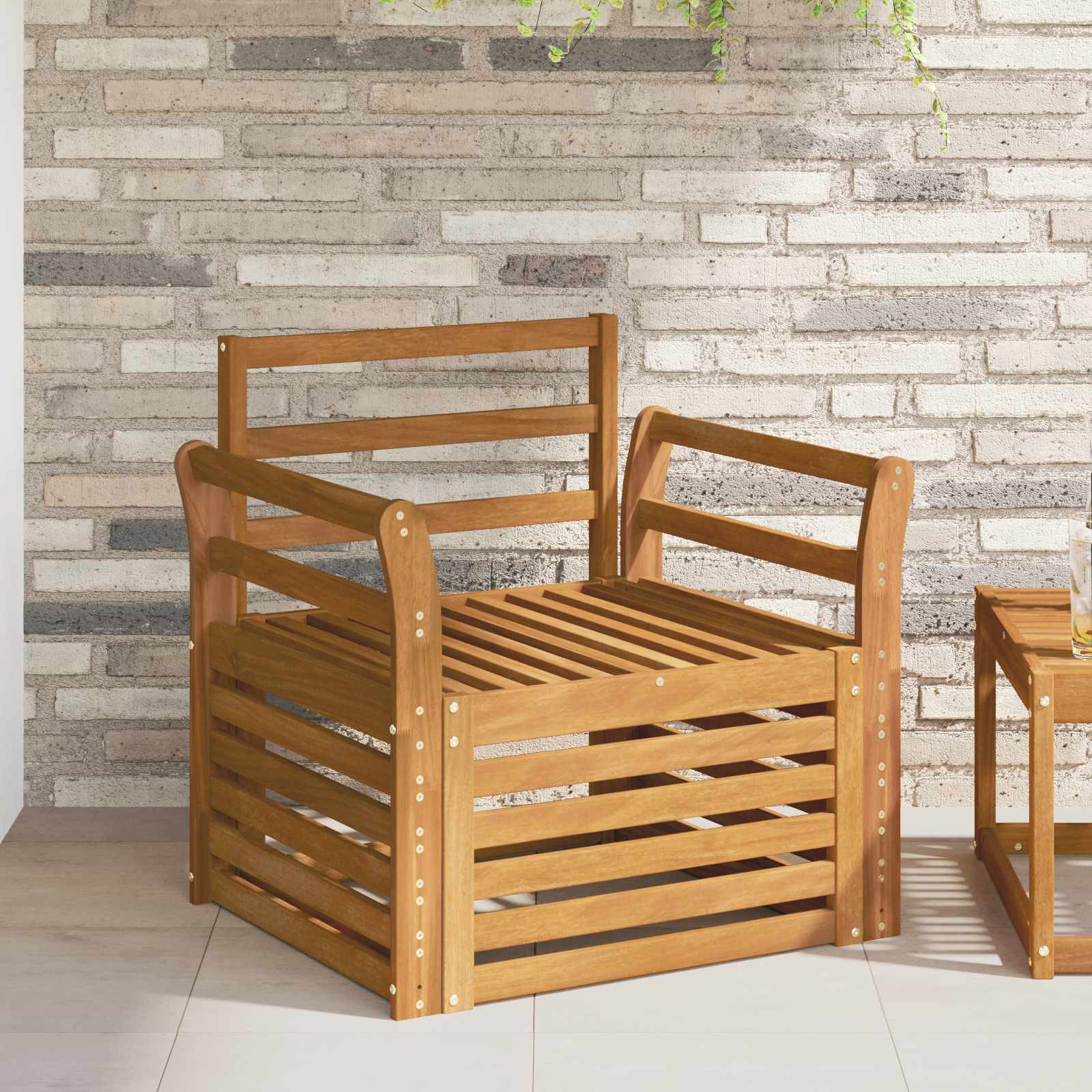 vidaXL Outdoor-Sofa Massivholz Akazie Natur