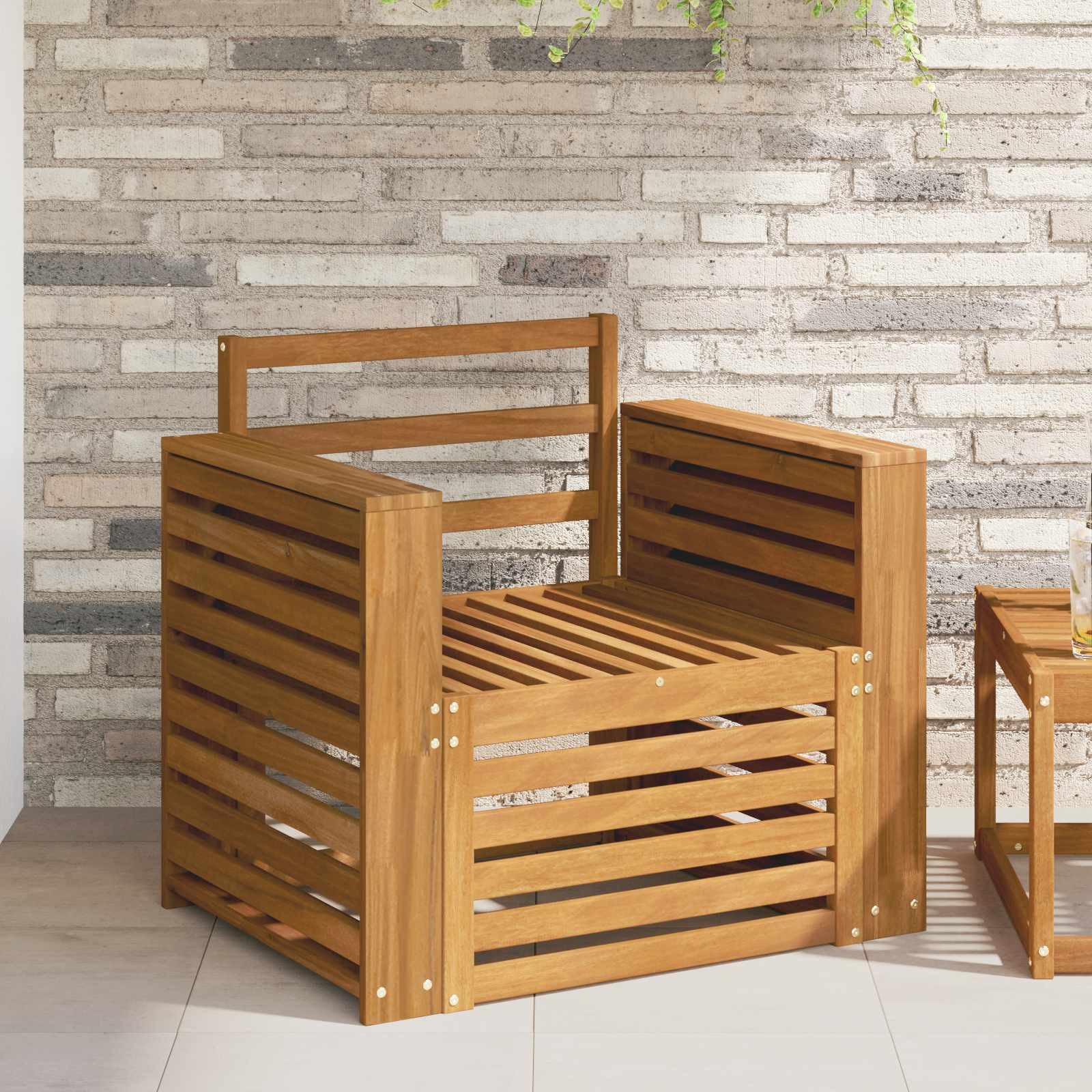 vidaXL Outdoor-Sofa Massivholz Akazie Natur