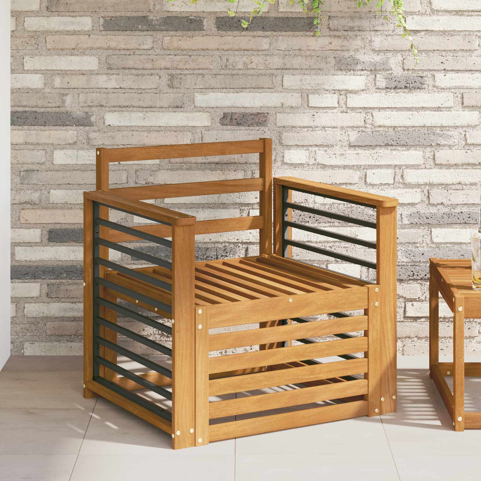 vidaXL Outdoor-Sofa Massivholz Akazie Natur