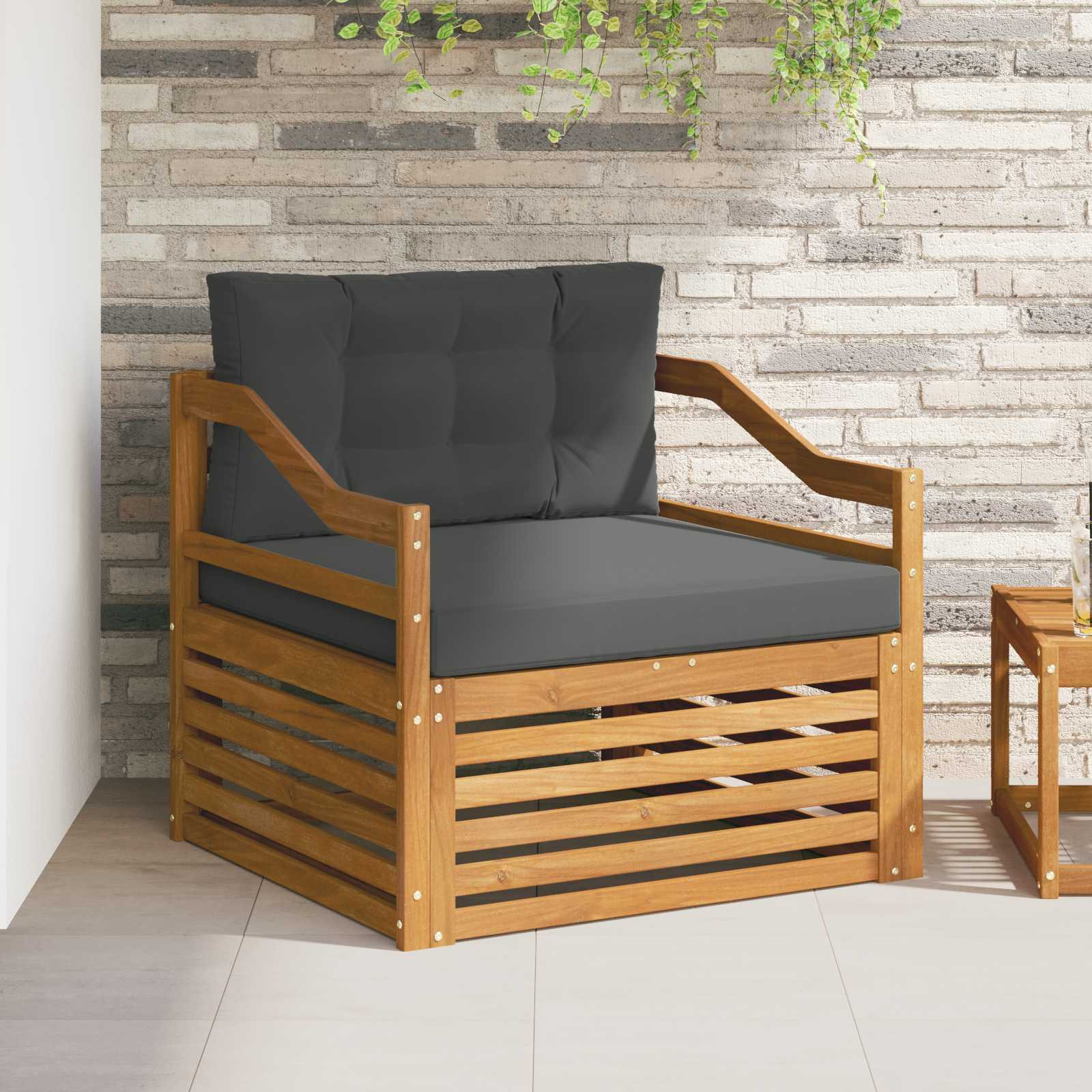 vidaXL Outdoor-Sofagarnitur Massivholz Akazie Natur