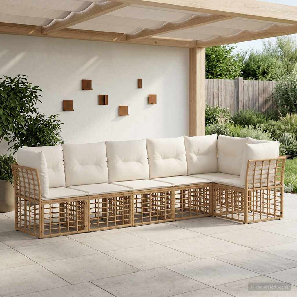 vidaXL Gartensofa-set Poly-Rattan