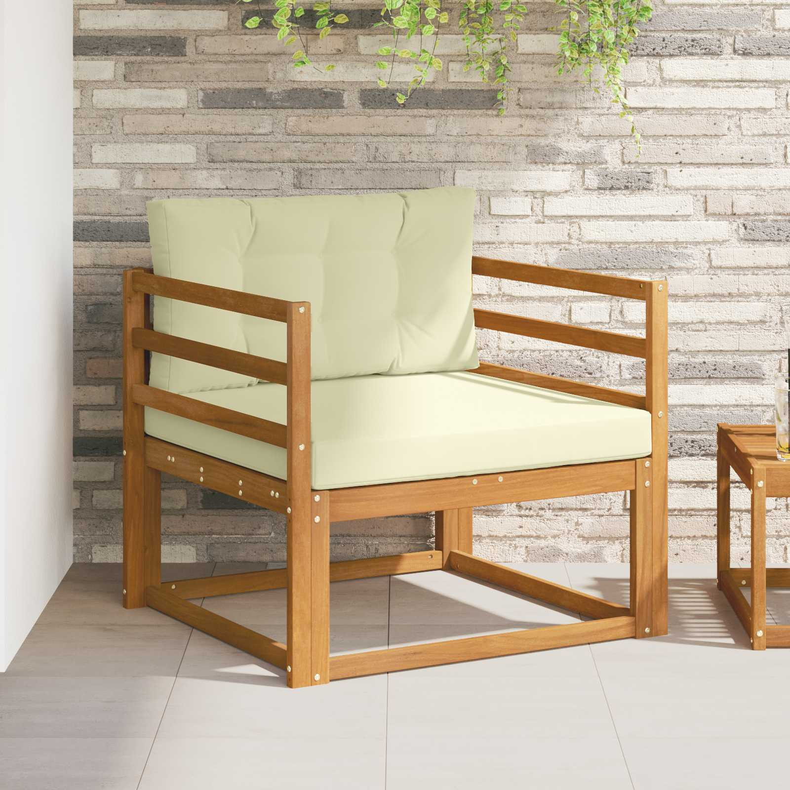 vidaXL Outdoor Mittelsofa Natur