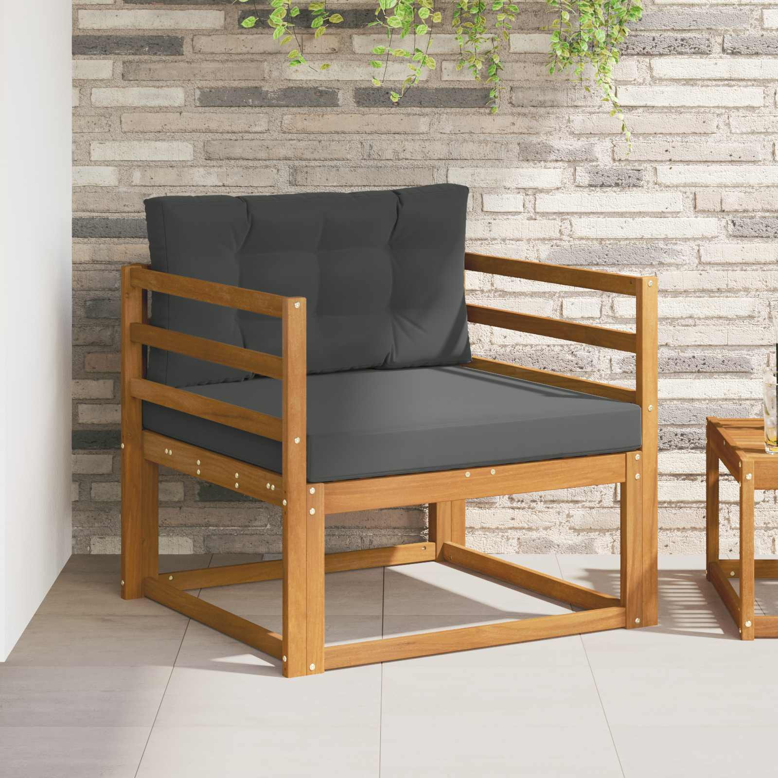 vidaXL Outdoor Mittelsofa Natur