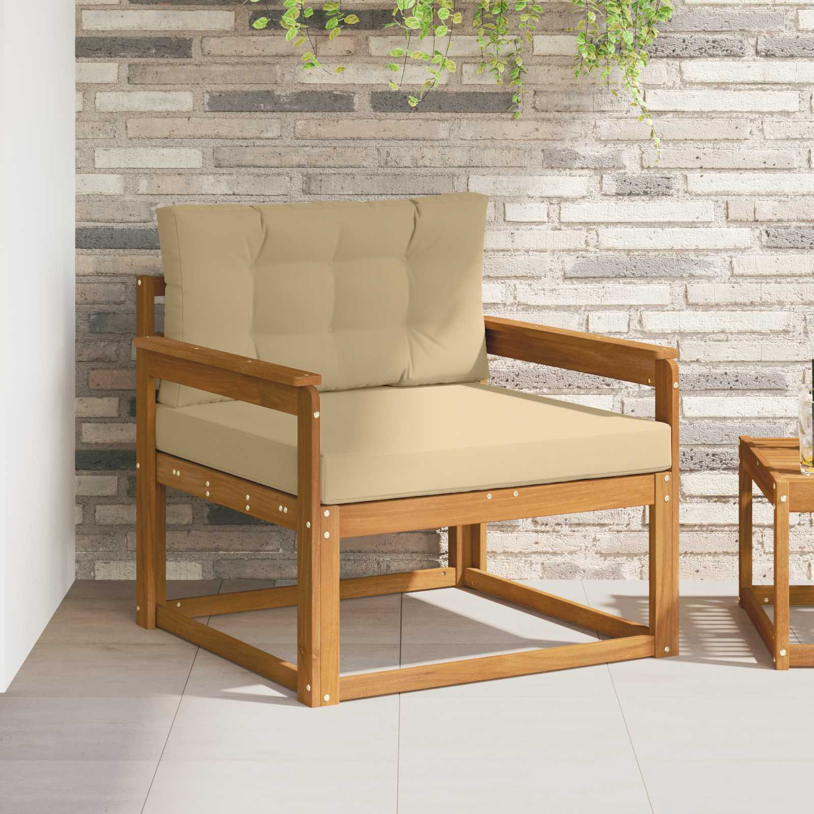 vidaXL Outdoor Mittelsofa Natur