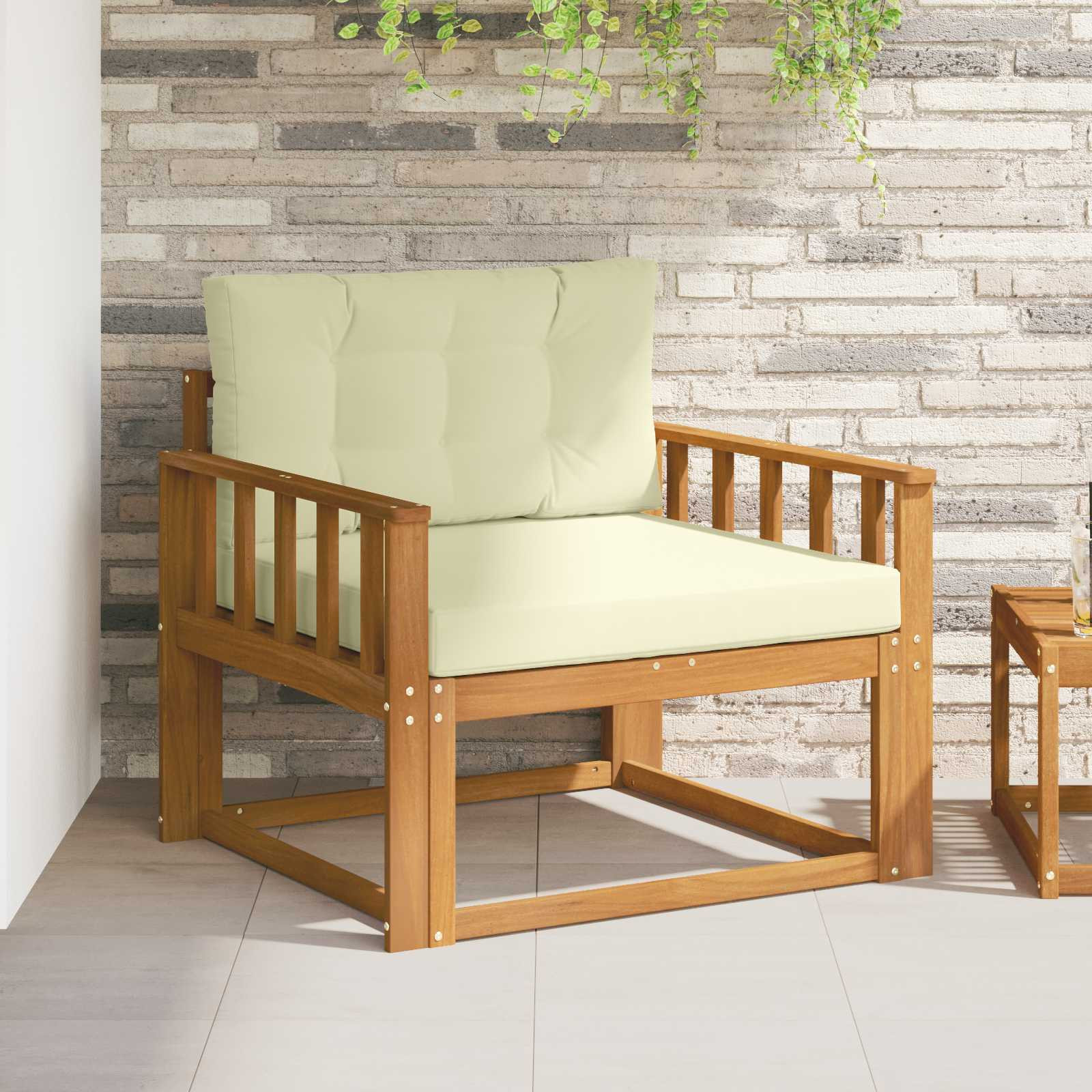 vidaXL Outdoor Mittelsofa Natur