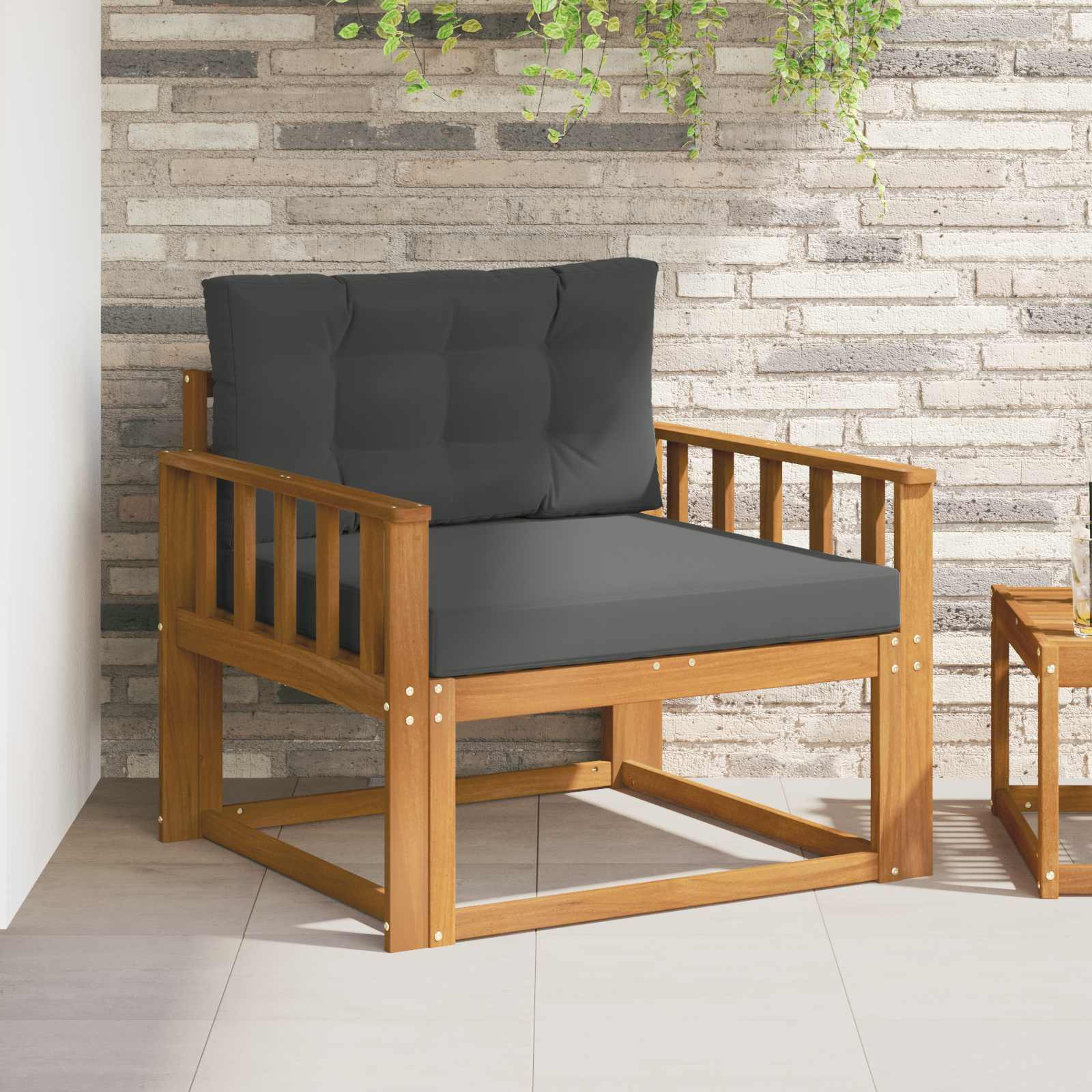vidaXL Outdoor Mittelsofa Natur