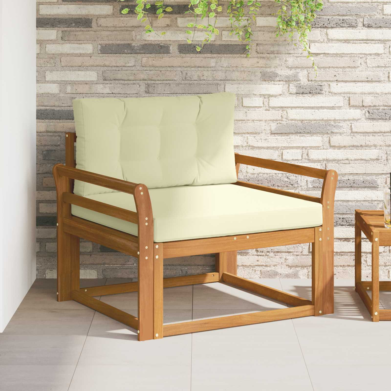 vidaXL Outdoor Mittelsofa Natur