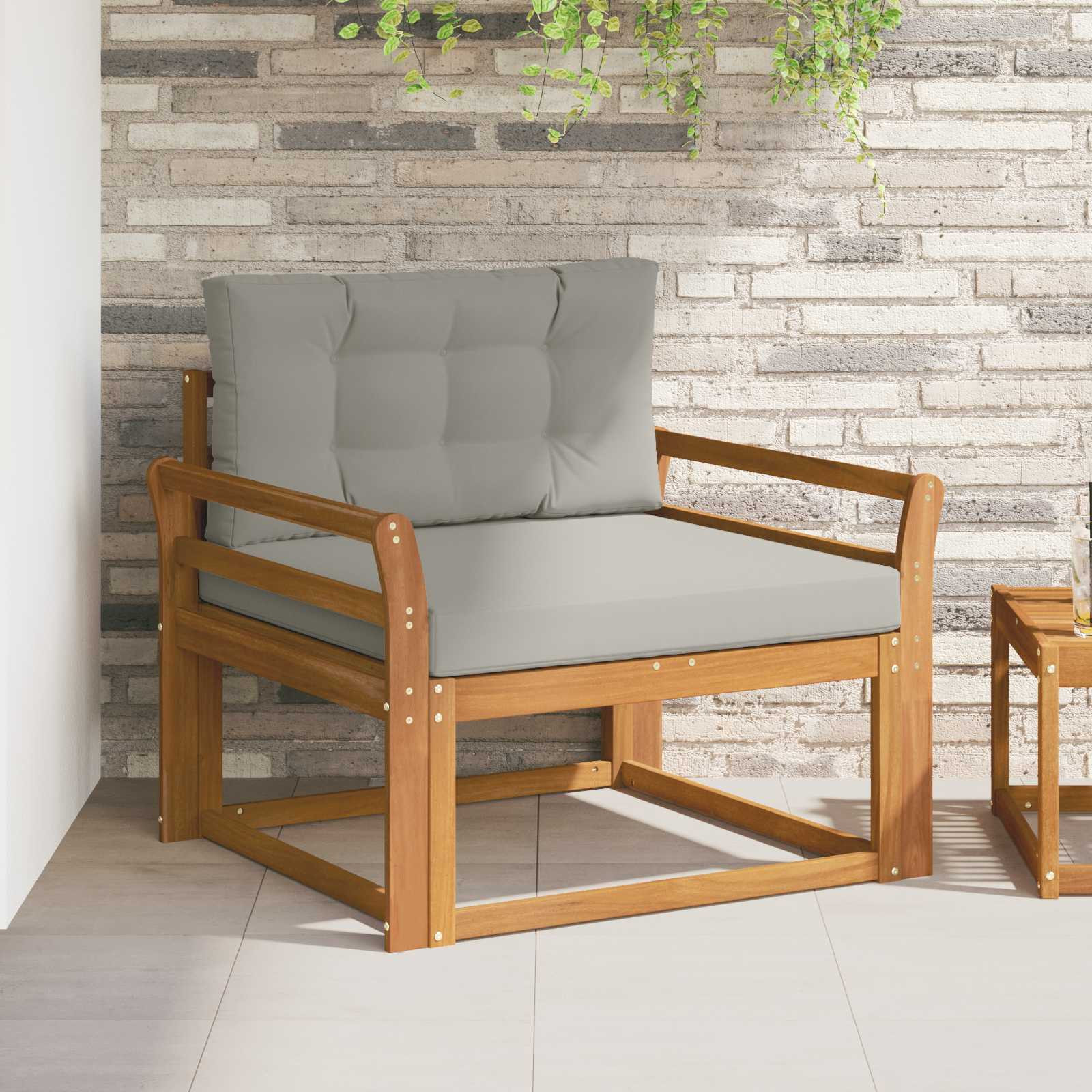 vidaXL Outdoor Mittelsofa Natur