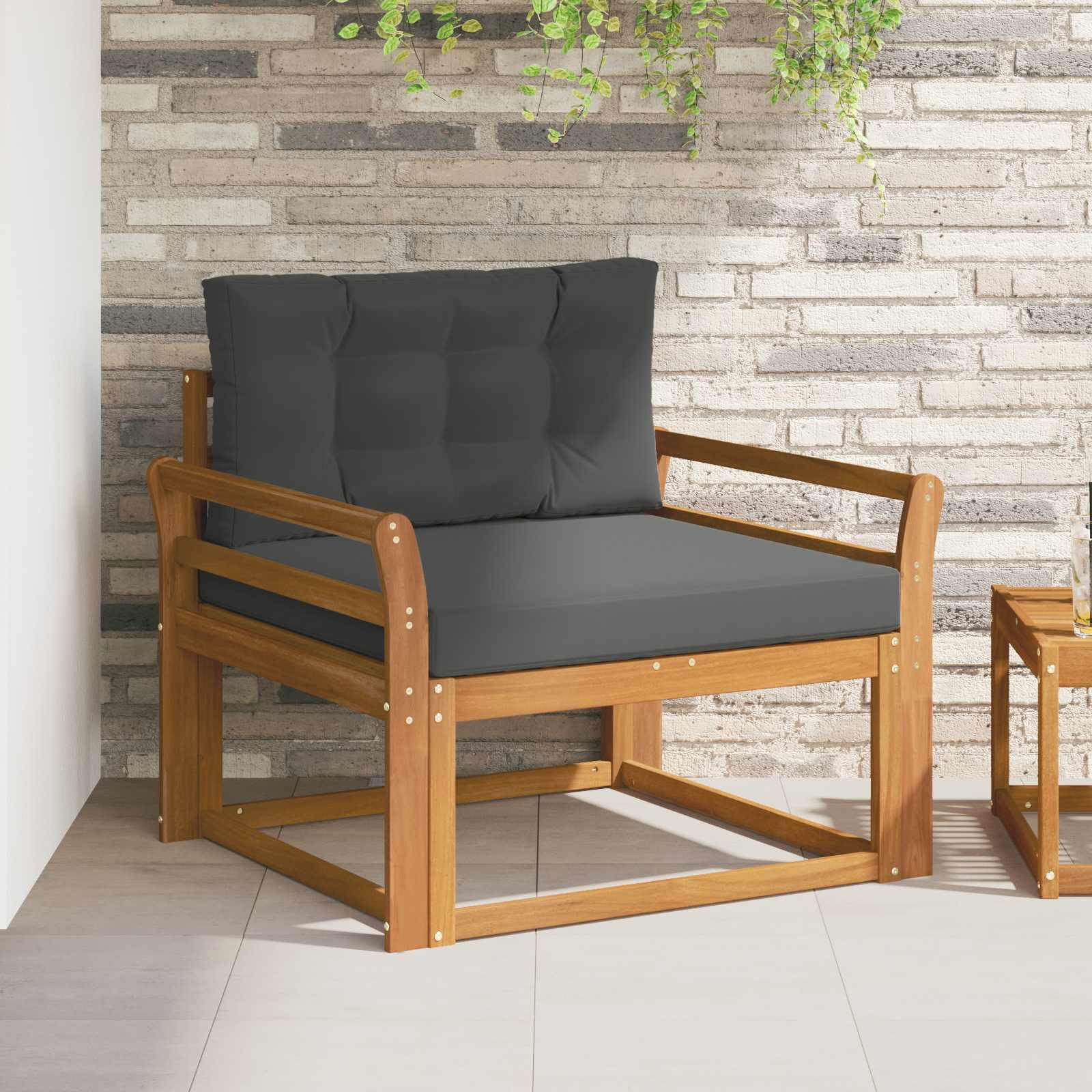 vidaXL Outdoor Mittelsofa Natur