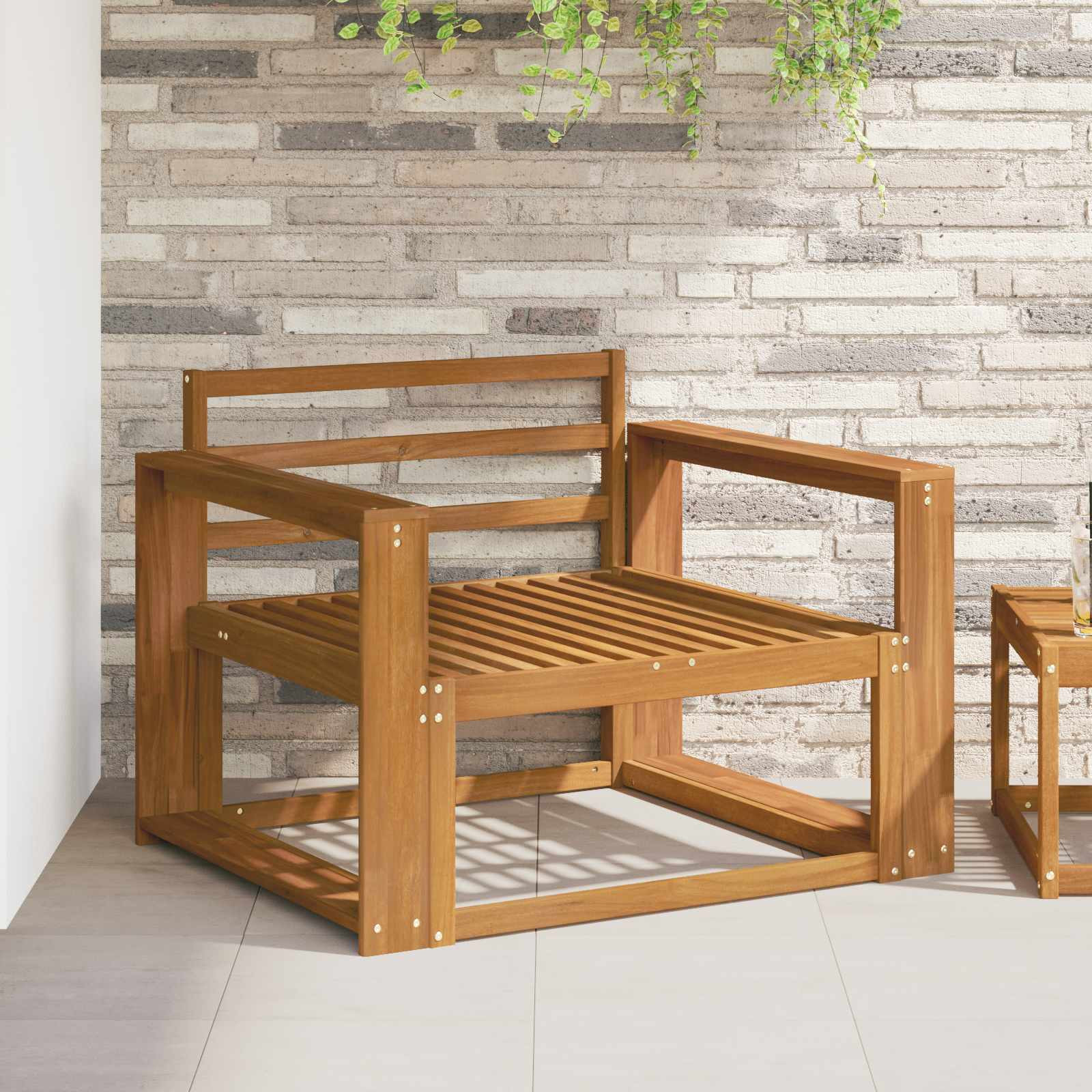 vidaXL Outdoor Mittelsofa Natur