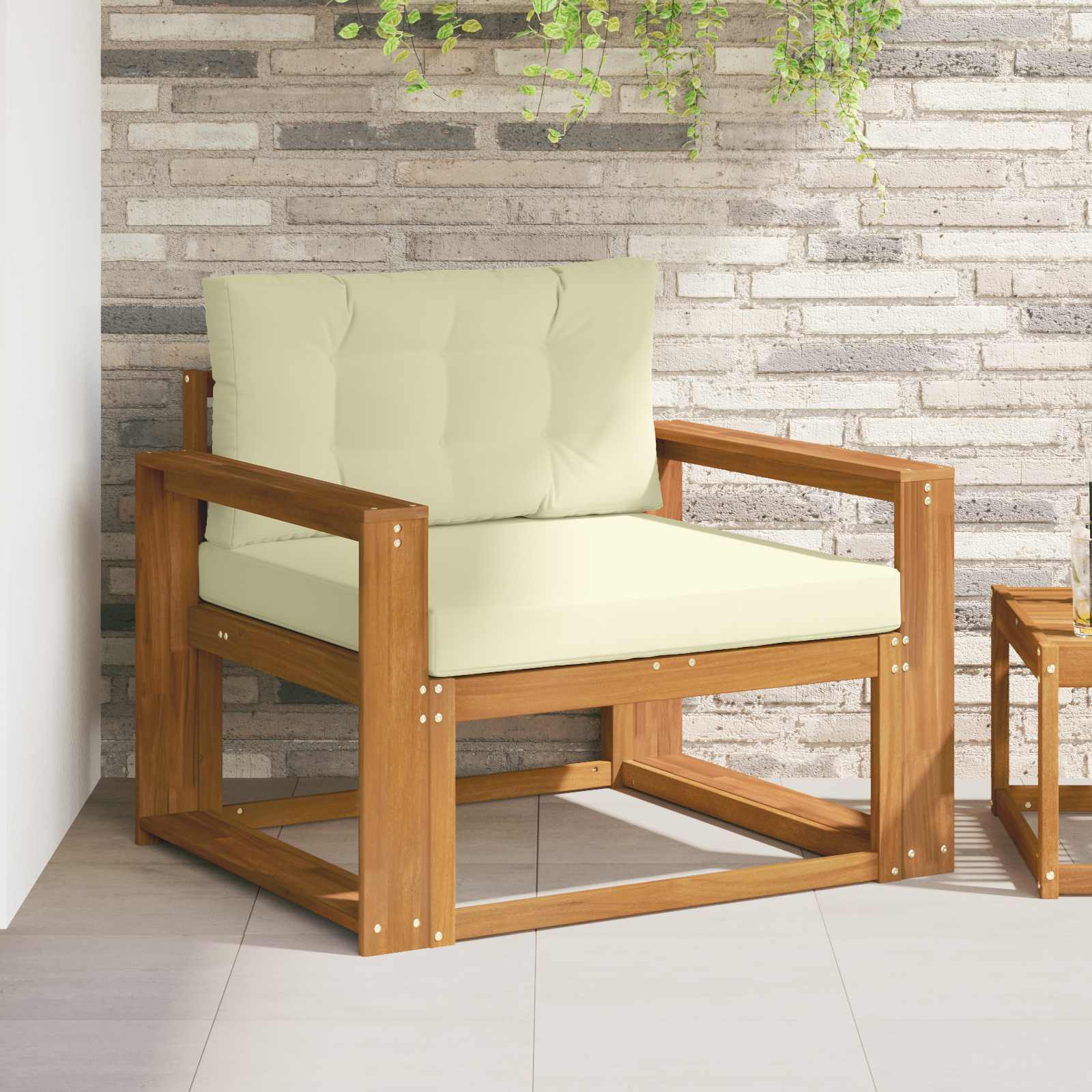 vidaXL Outdoor Mittelsofa Natur