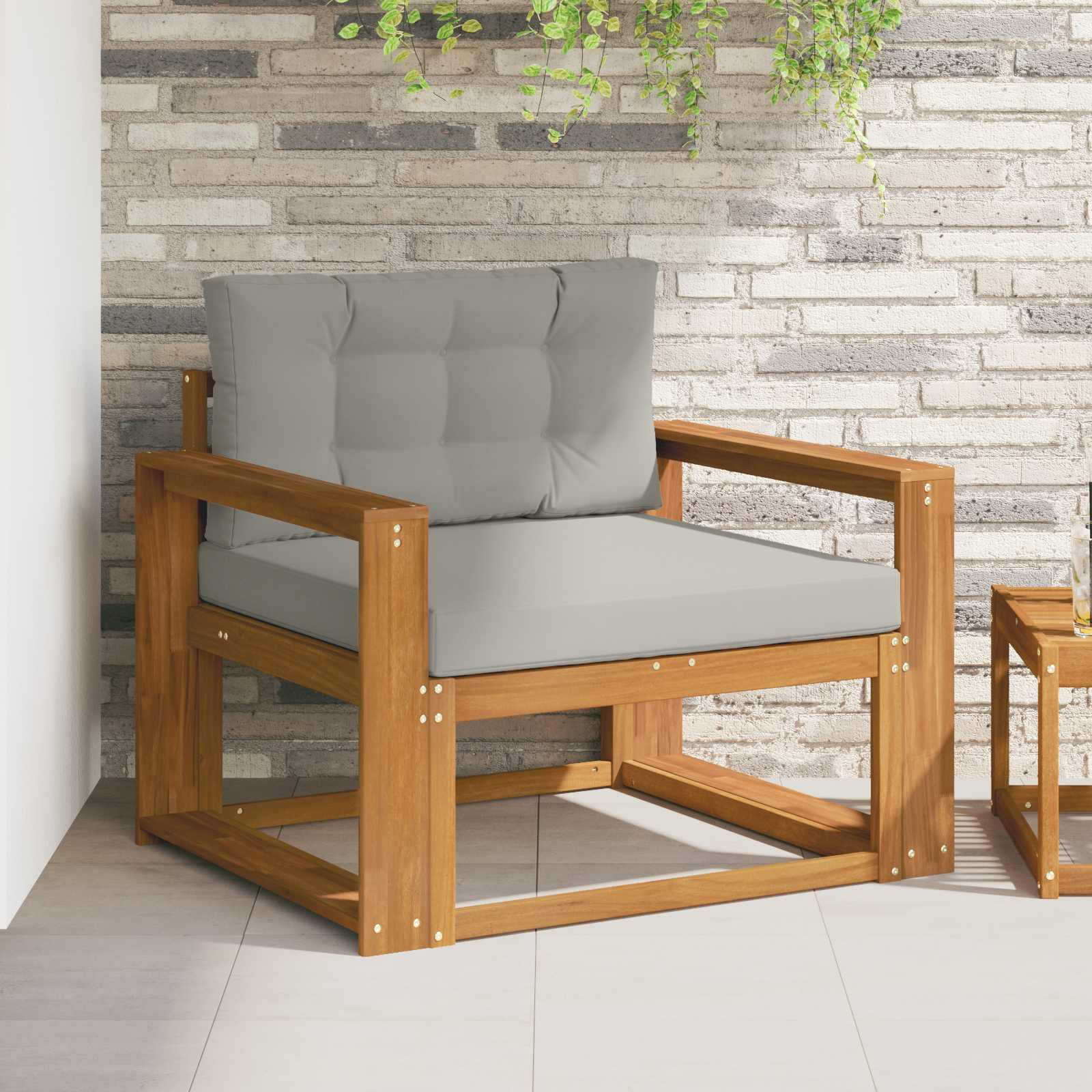 vidaXL Outdoor Mittelsofa Natur