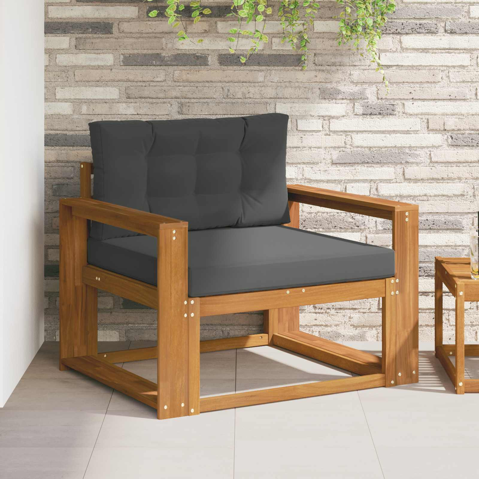 vidaXL Outdoor Mittelsofa Natur