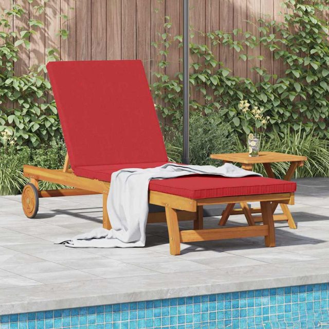 vidaXL Sonnenliege 1-Person 2 pcs Braun Massivholz Akazie