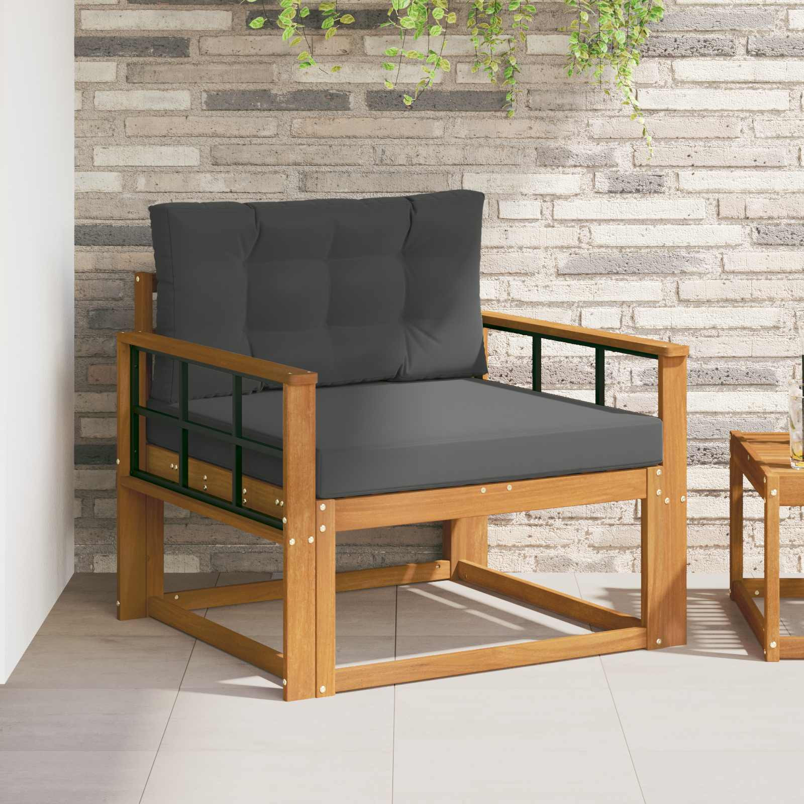 vidaXL Outdoor Mittelsofa Natur