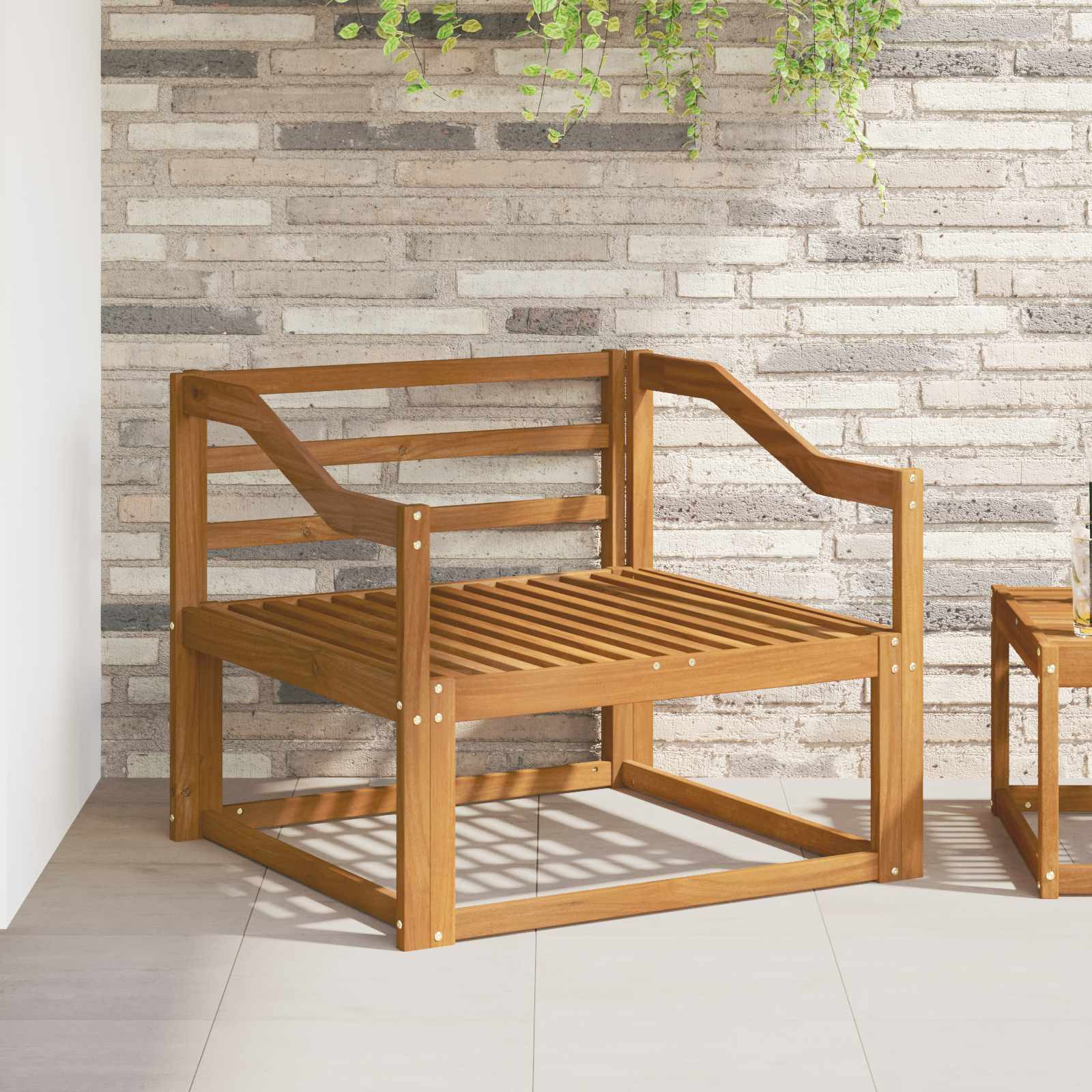 vidaXL Outdoor Mittelsofa Natur