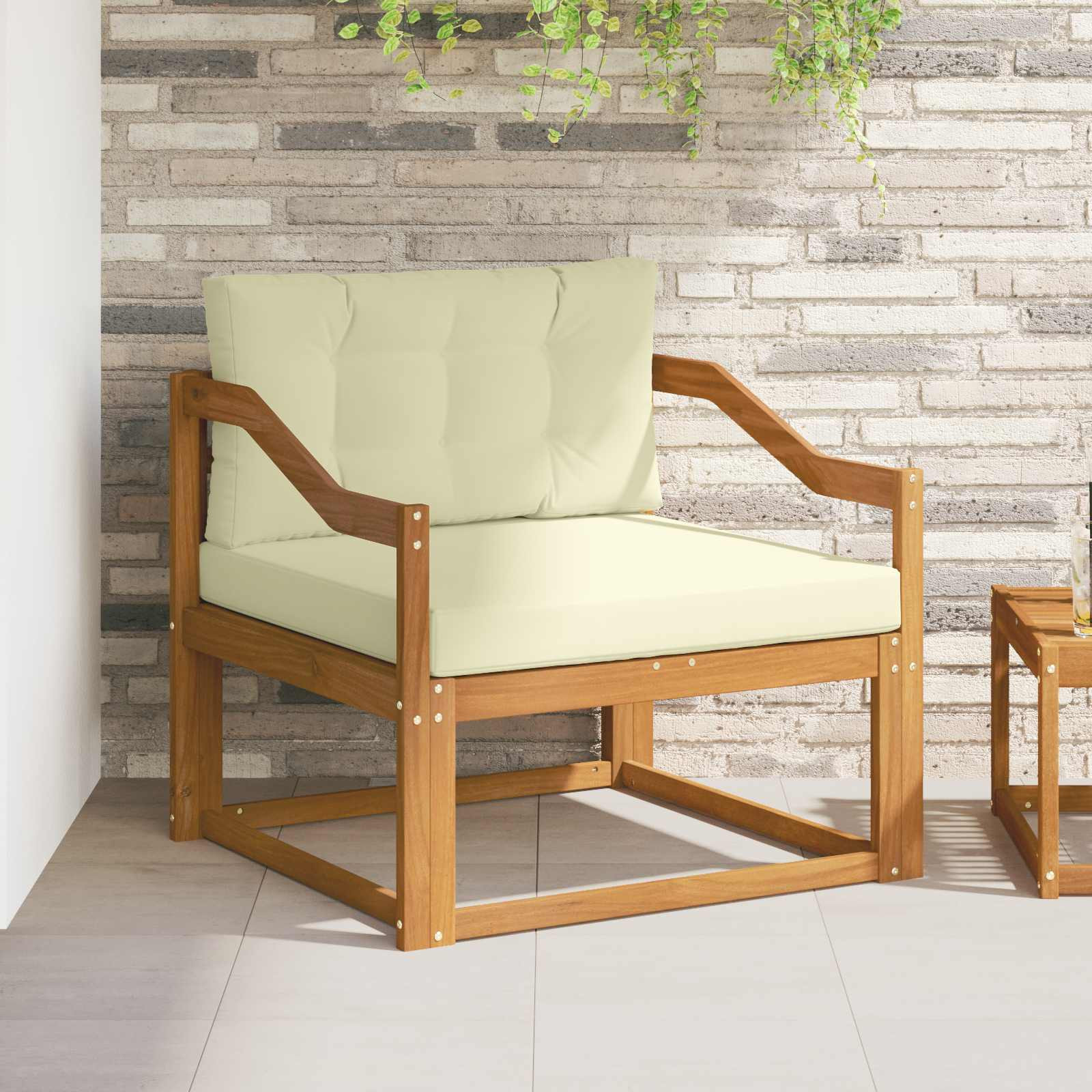 vidaXL Outdoor Mittelsofa Natur