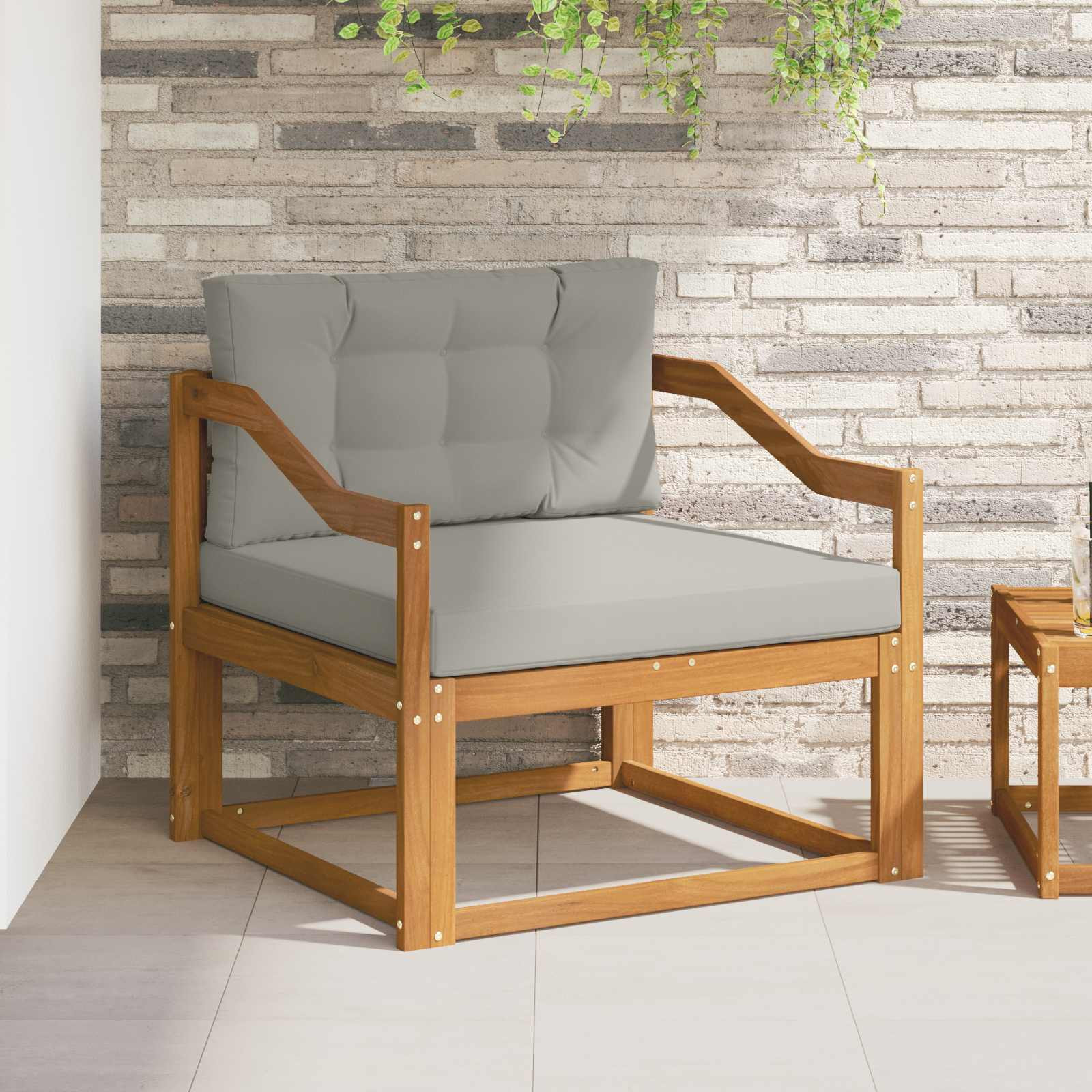 vidaXL Outdoor Mittelsofa Natur