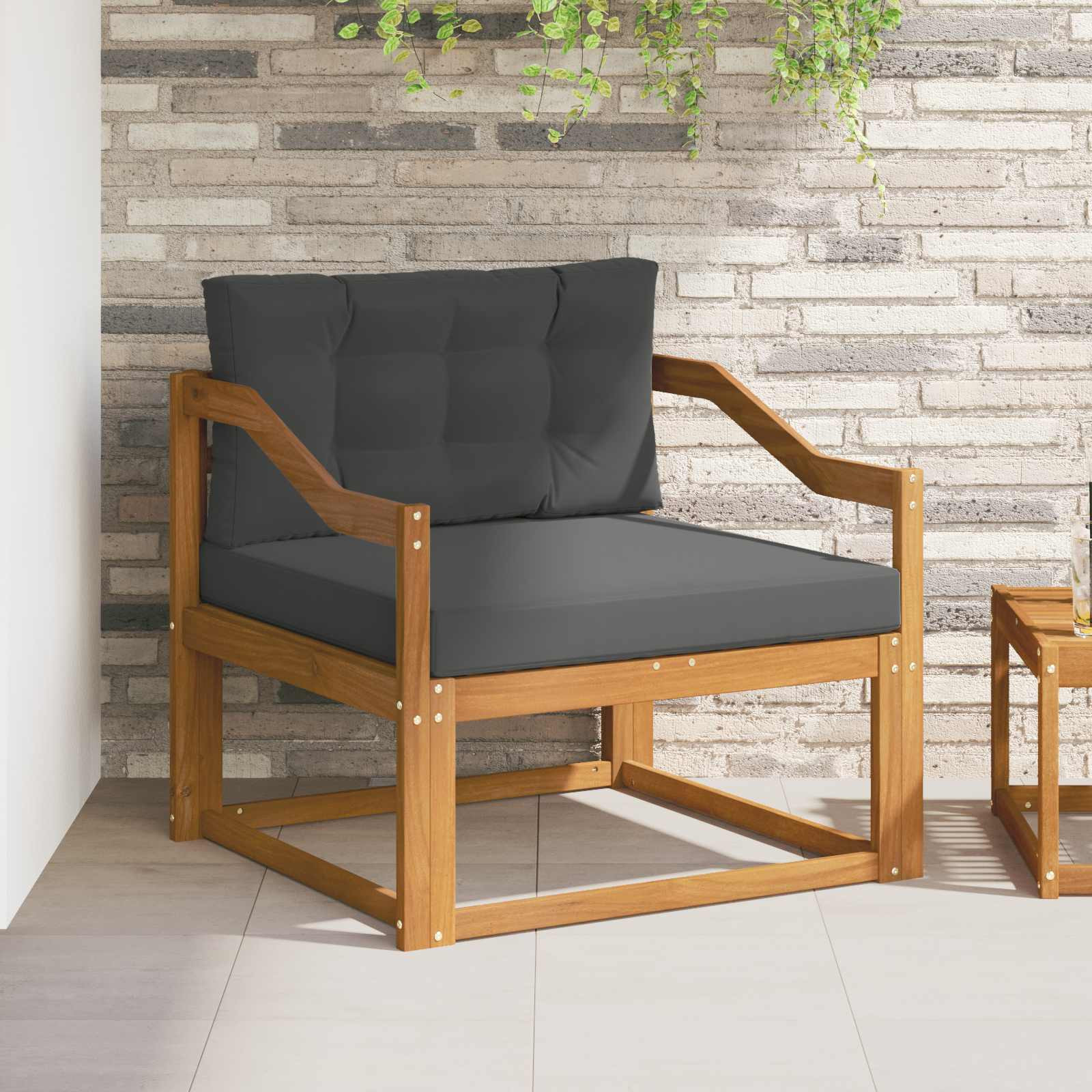 vidaXL Outdoor Mittelsofa Natur