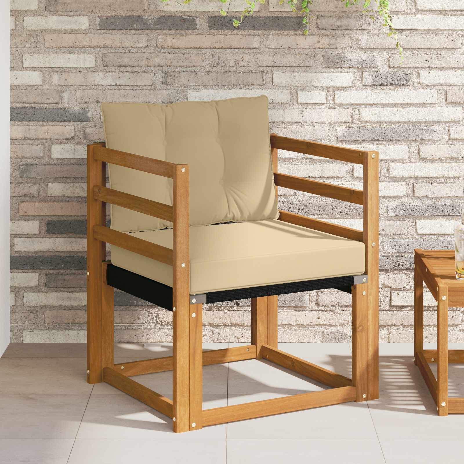 vidaXL Outdoor-Sofa Massivholz Akazie Natur