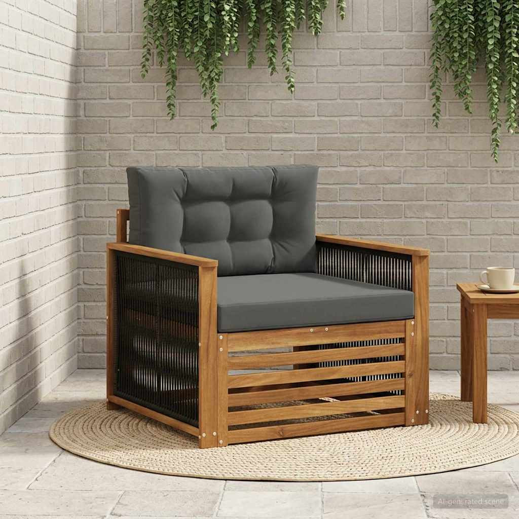 vidaXL Outdoor Mittelsofa Natur