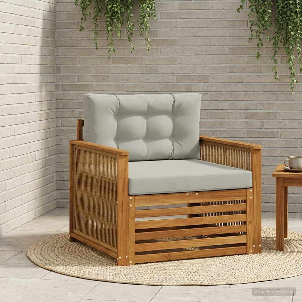 vidaXL Outdoor Mittelsofa Natur