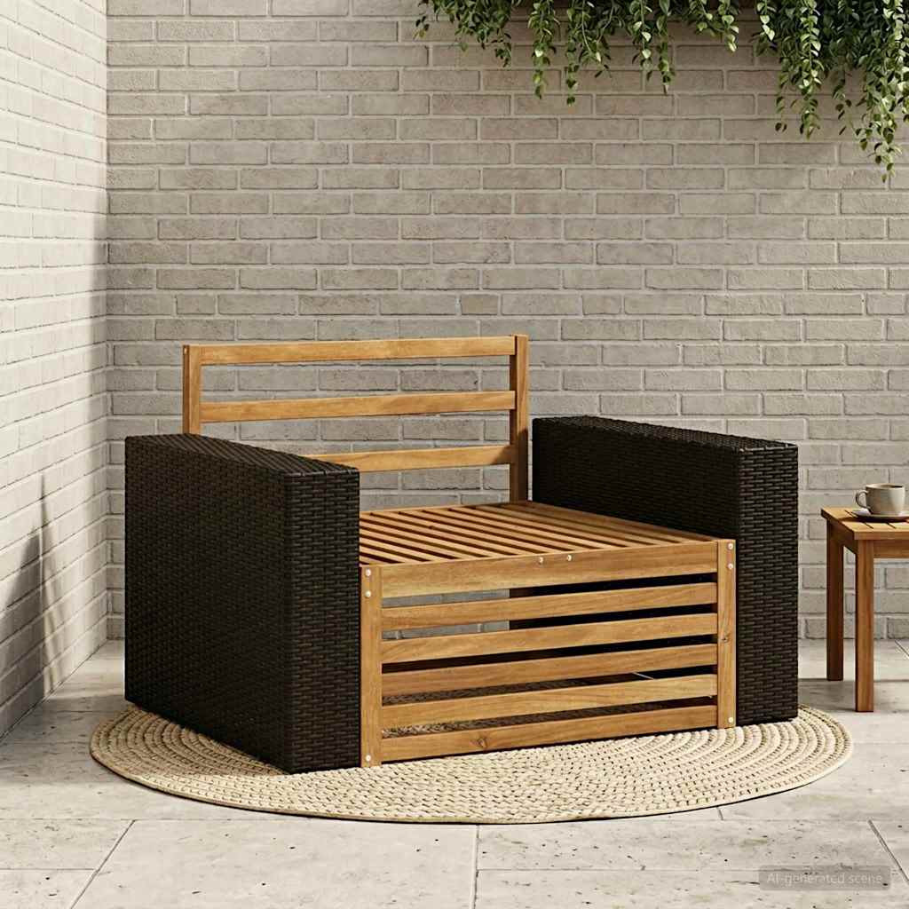 vidaXL Outdoor Mittelsofa Natur