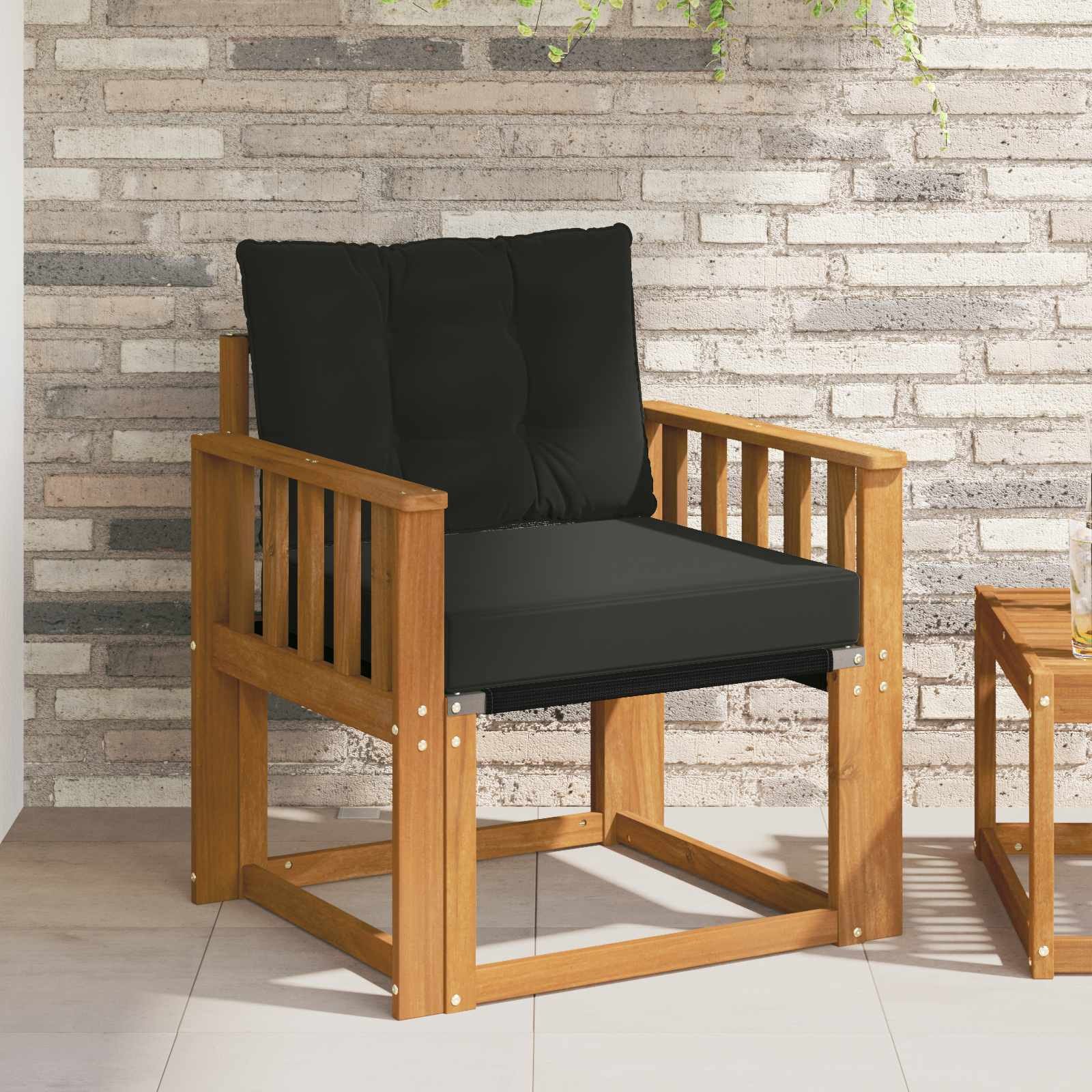 vidaXL 2 Stück Outdoor-Sofa Massivholz Akazie Natur