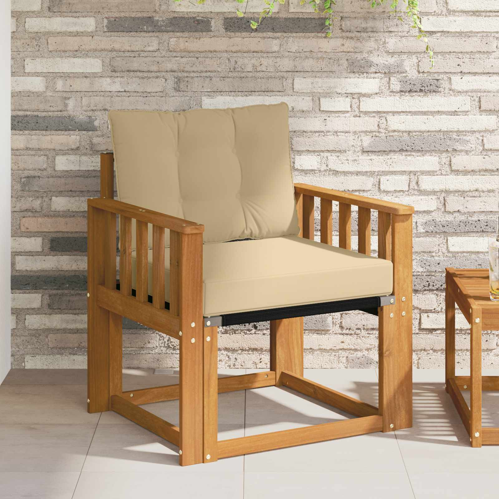 vidaXL Outdoor-Sofa Massivholz Akazie Natur