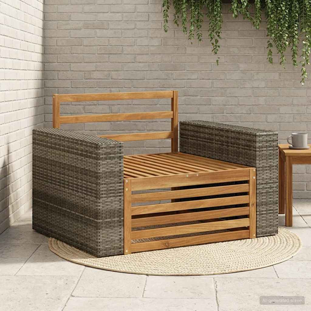 vidaXL Outdoor Mittelsofa Natur