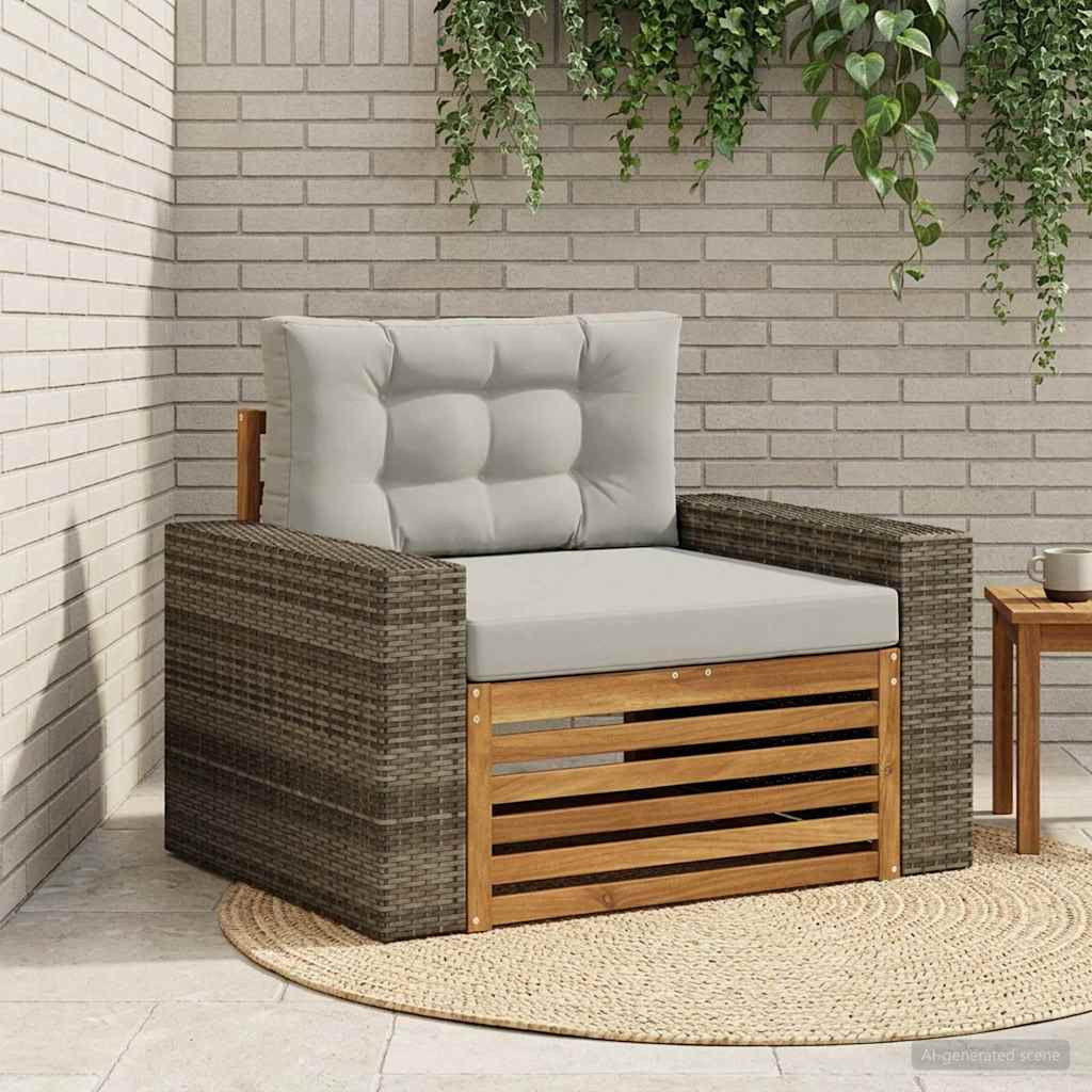 vidaXL Outdoor Mittelsofa Natur