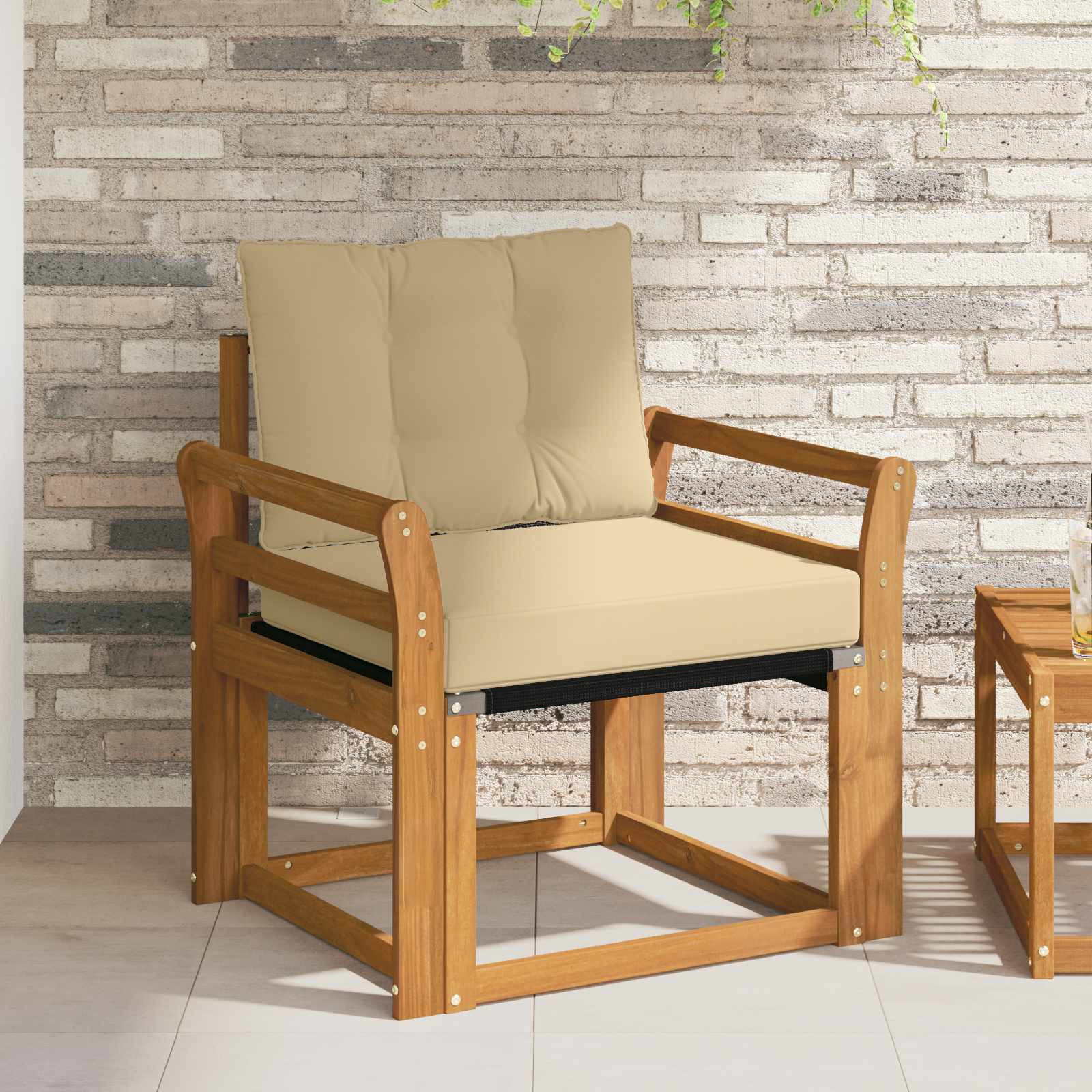 vidaXL Outdoor-Sofa Massivholz Akazie Natur