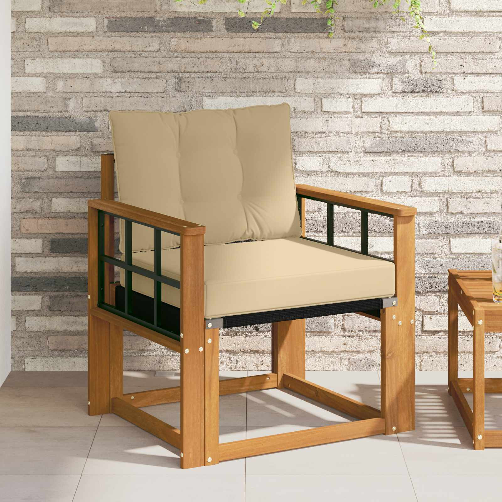 vidaXL Outdoor-Sofa Massivholz Akazie Natur