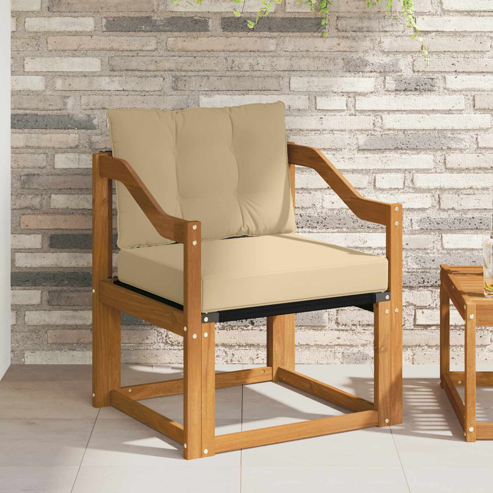 vidaXL Outdoor-Sofa Massivholz Akazie Natur