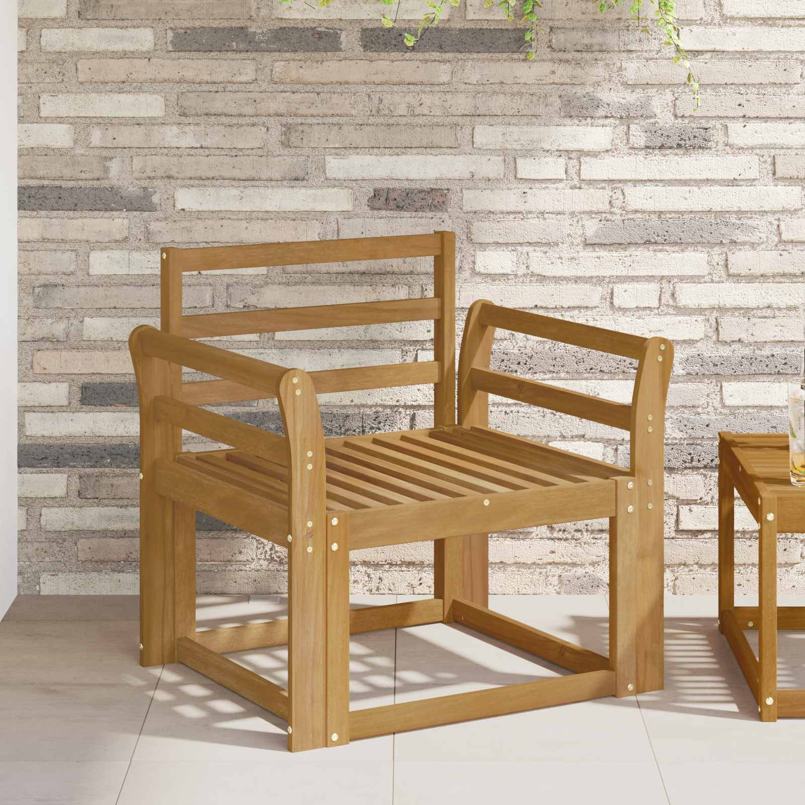 vidaXL Outdoor-Sofagarnitur Massivholz Akazie Weiß